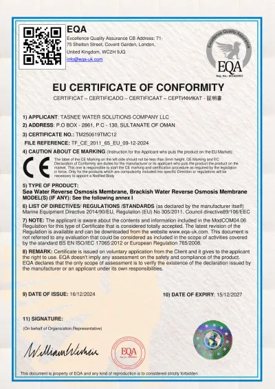 CE Certificate