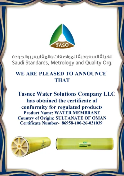 SASO Certificate